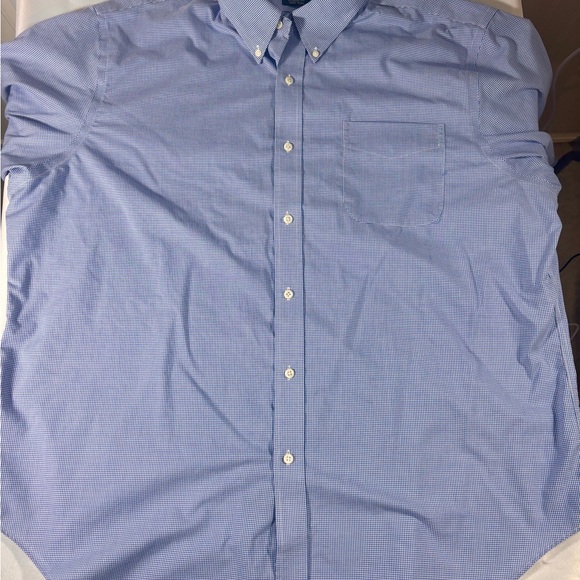 Lauren Ralph Lauren Green Label Blue Casual Button Down Shirt - Picture 1 of 7